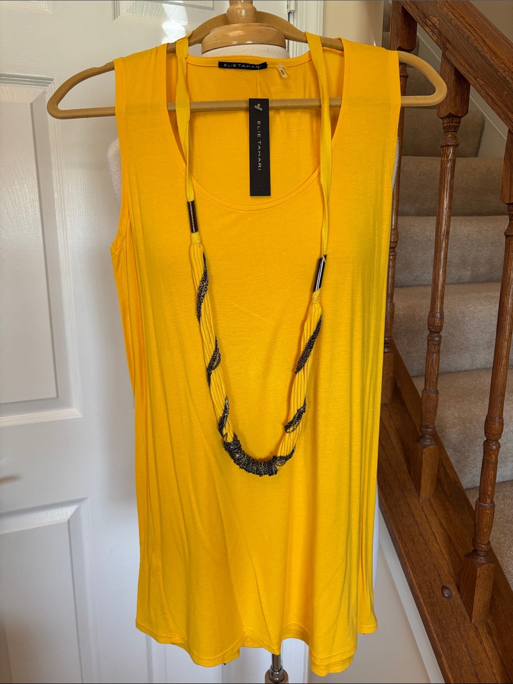 Ellie Tahari Yellow Tank Top